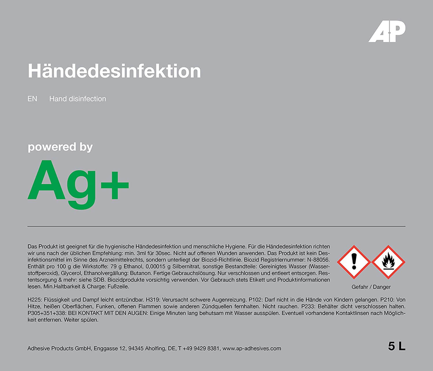 Ag+ Händedesinfektion