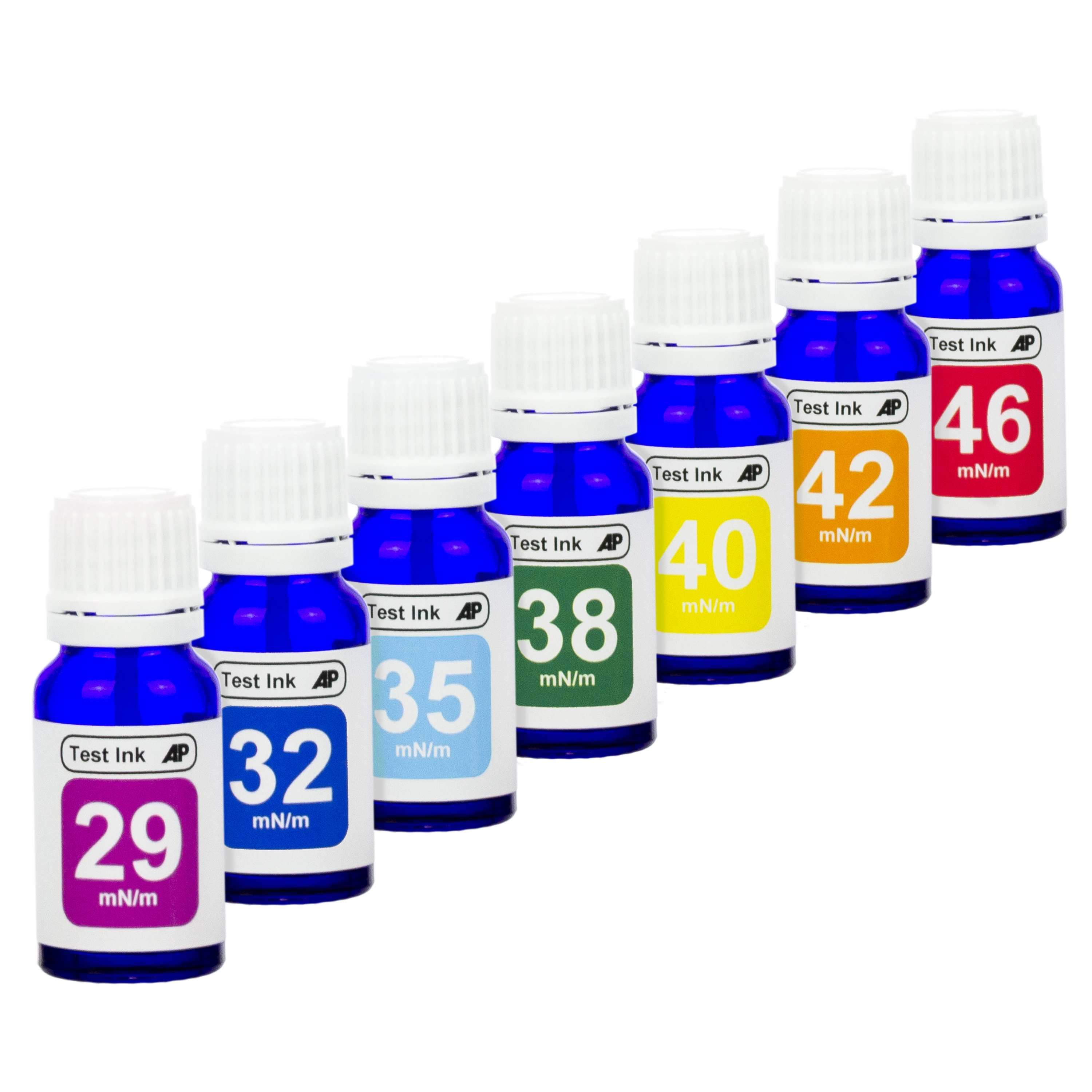 AP Surface Tension Test Ink (29–46 mN/m) | Individual Bottles