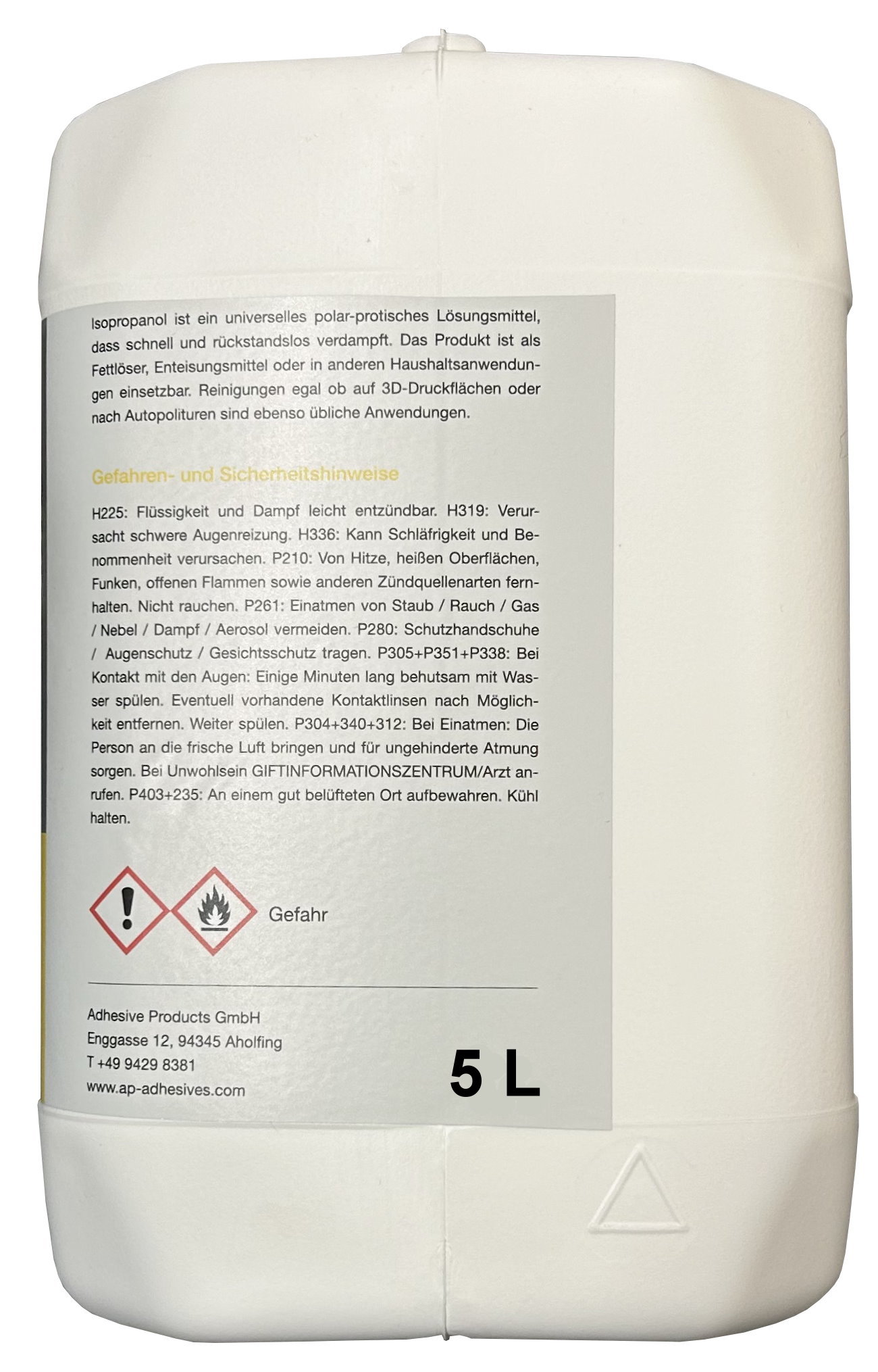Isopropanol 99,9% - Reiniger / Entfetter / Lösungsmittel, 5 L