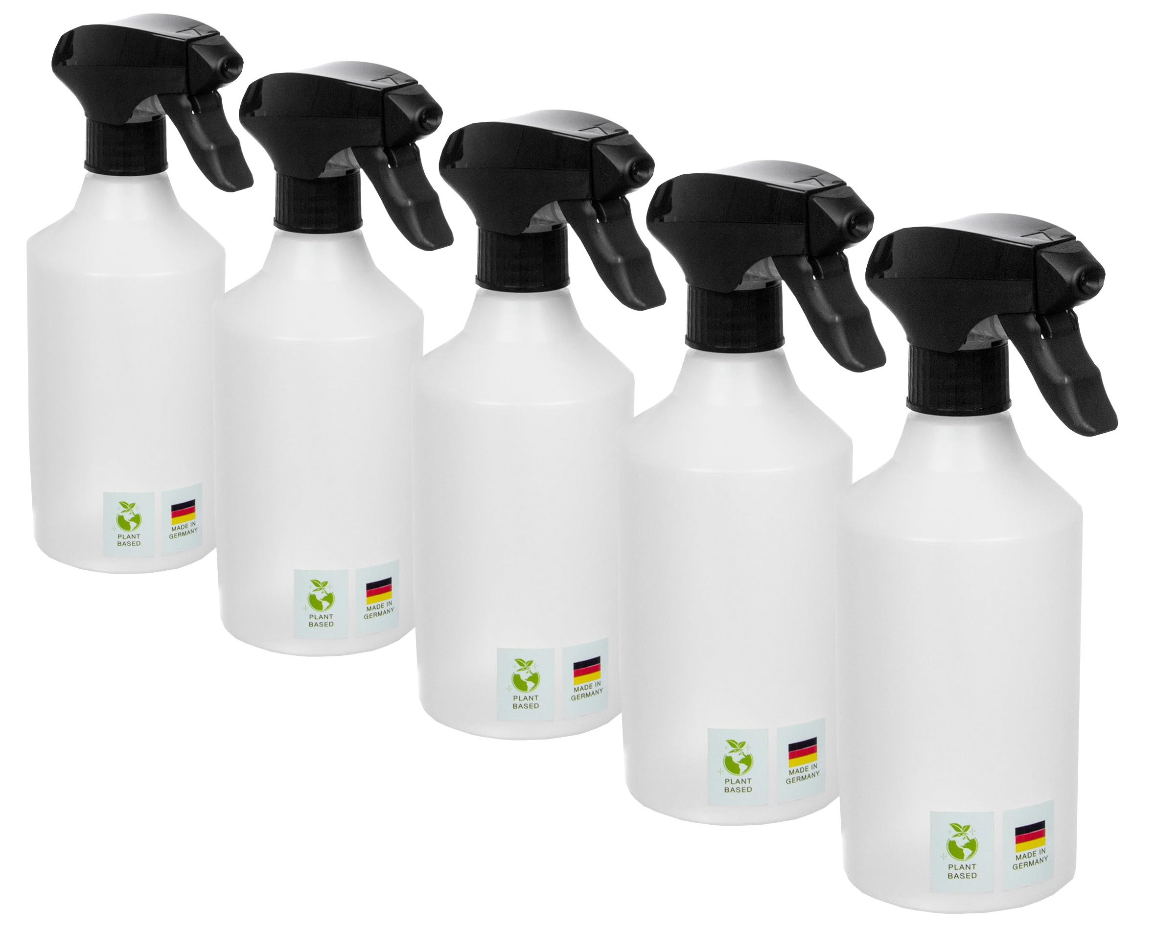 AP Sprühflaschen, 5 x 500ml, nachhaltige Herstellung aus Green-PE