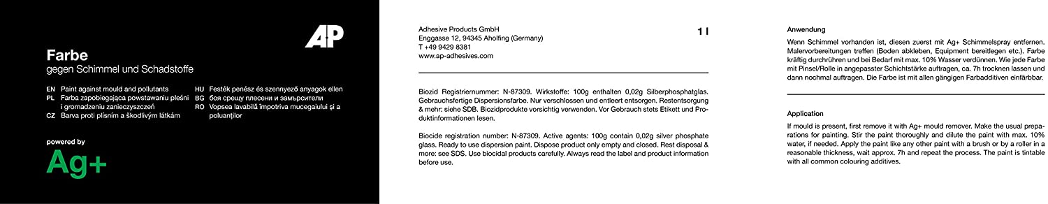 Ag+ Farbe gegen Schimmel und Schadstoffe 