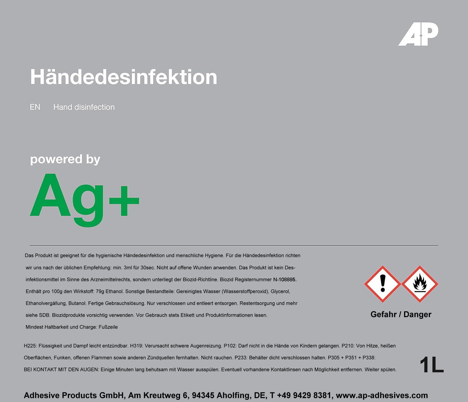 AP Händedesinfektion Euro, 1l