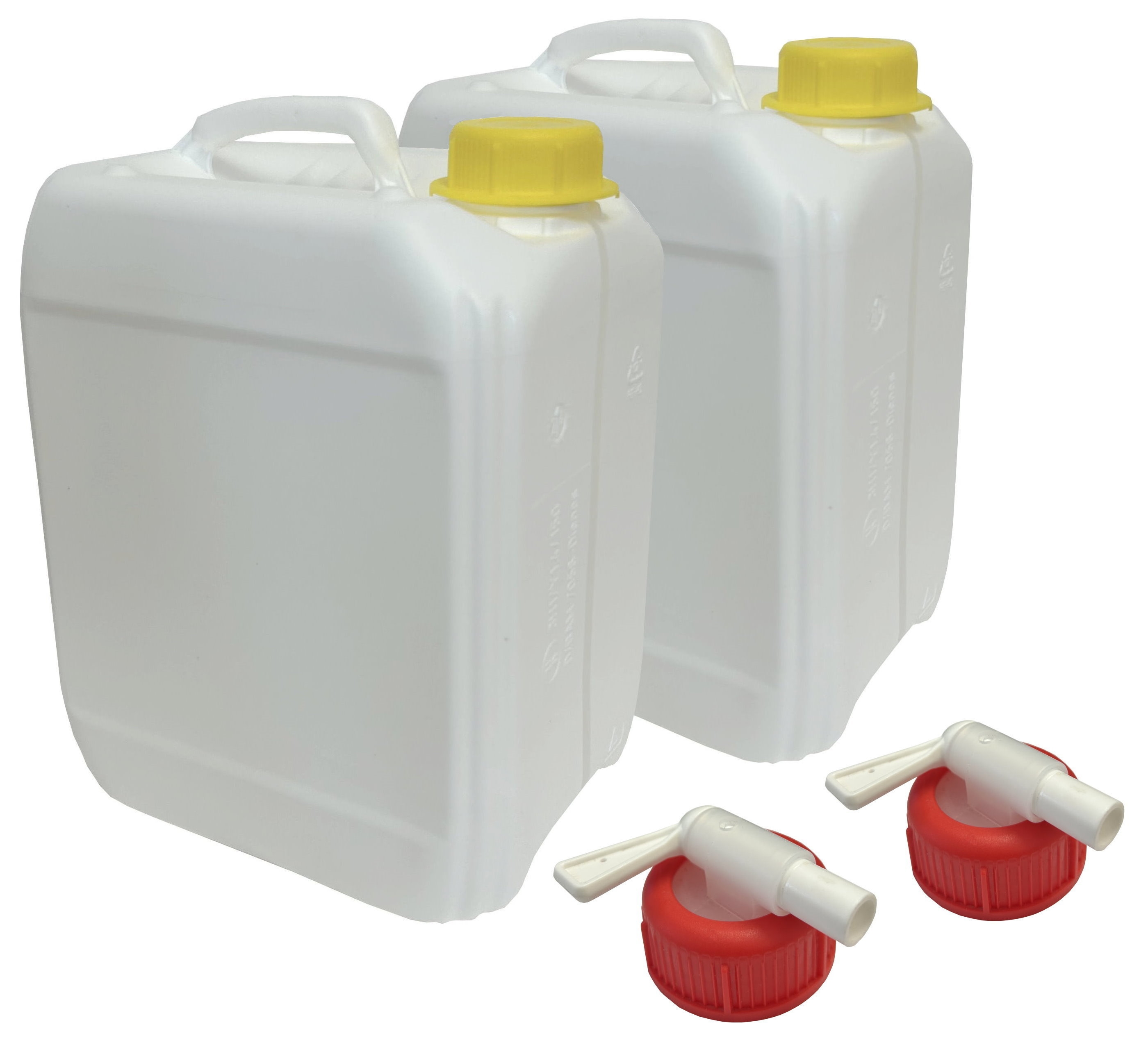 AP Kanister für Trinkwasser & Gefahrgut, 2 X 5 Liter inkl. 2 Auslaufhähne 