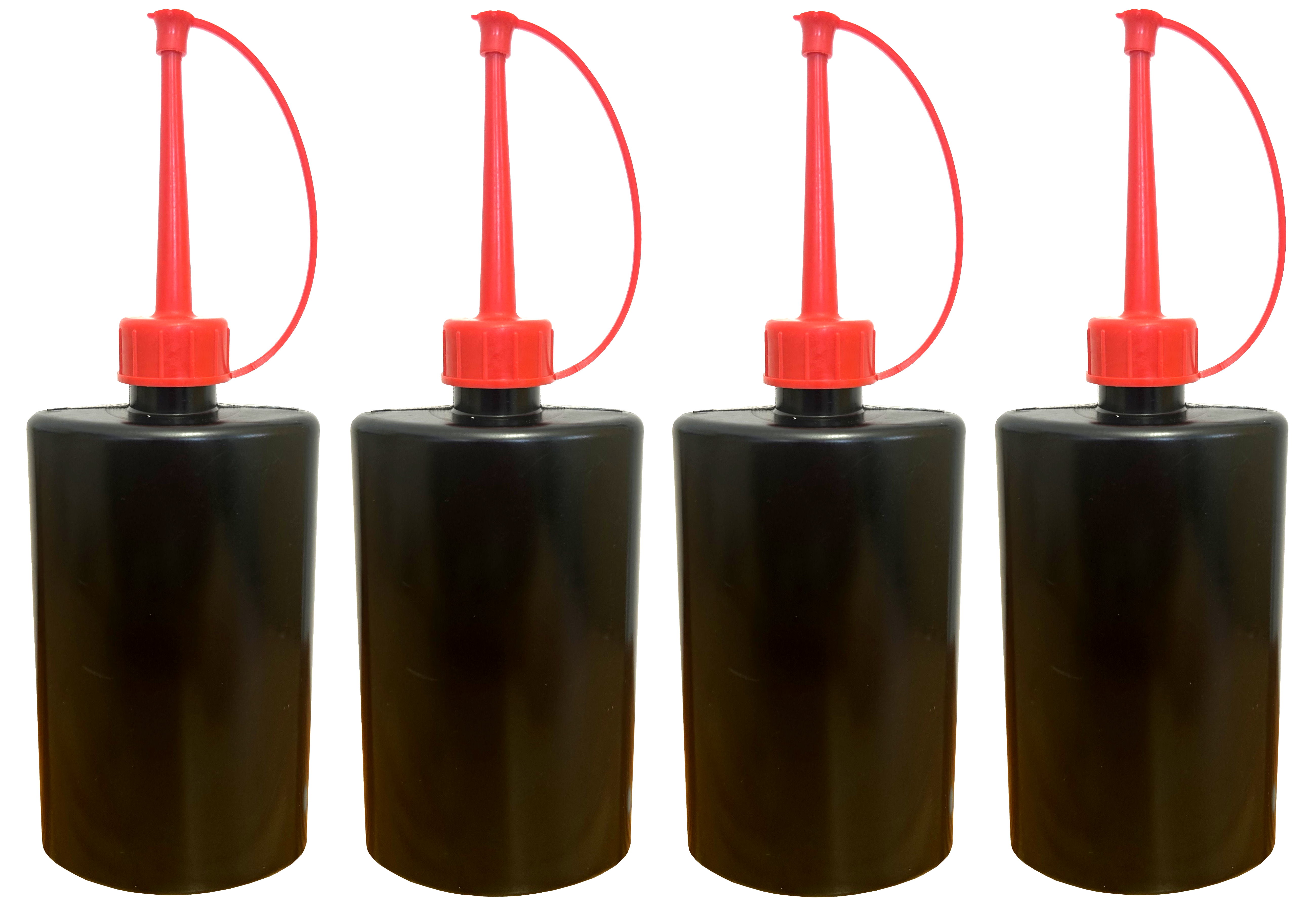 Spray Bottle Set 4 x 250 mL, HDPE - black oval