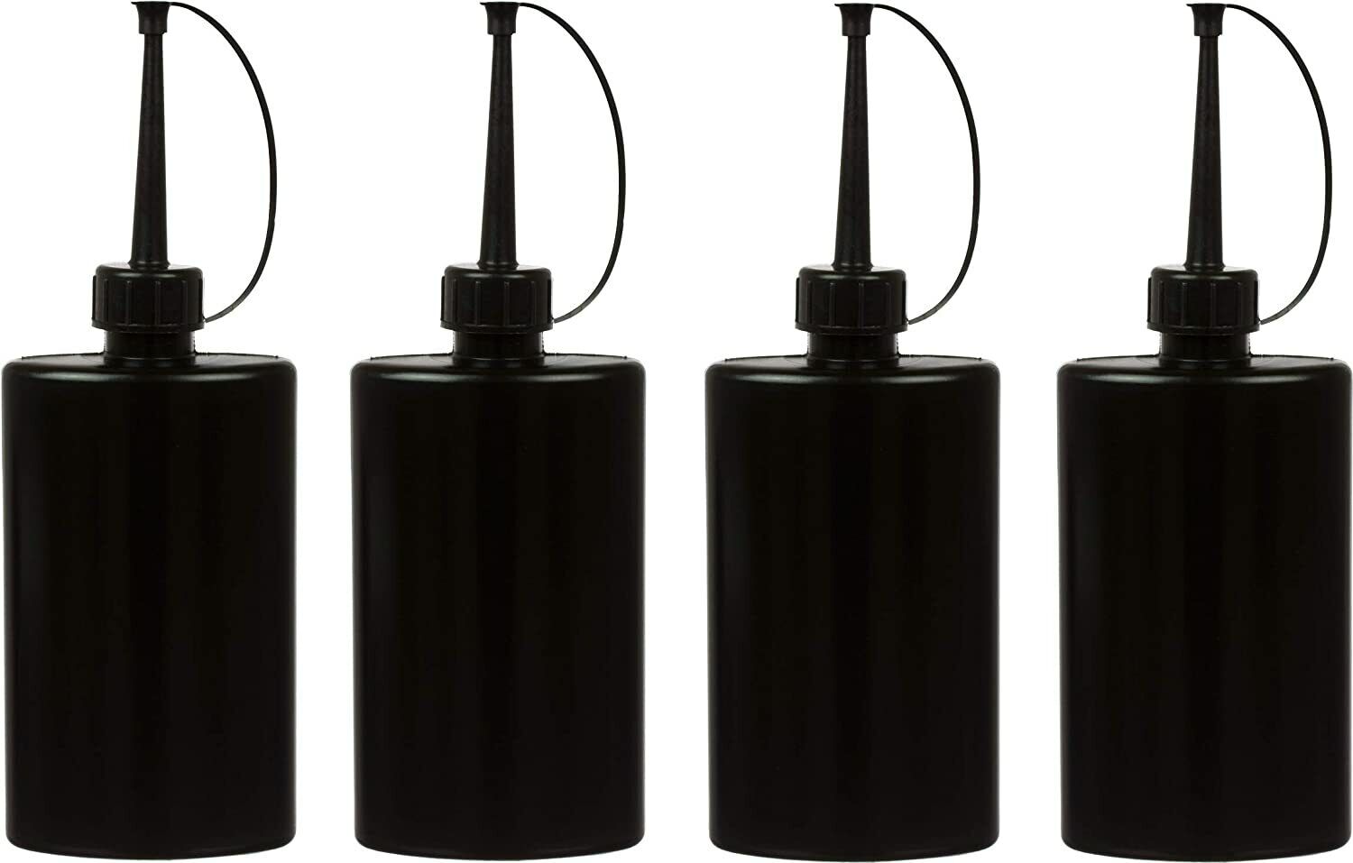 Spritzflaschen-Set 4 x 250 mL, HDPE - schwarz oval