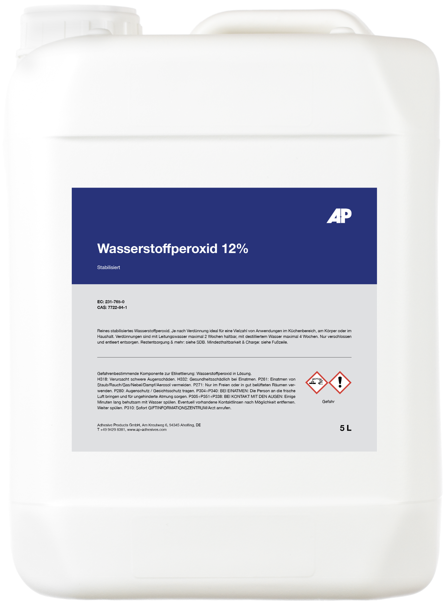 Hydrogen Peroxide 12%, stabilized (5 L)