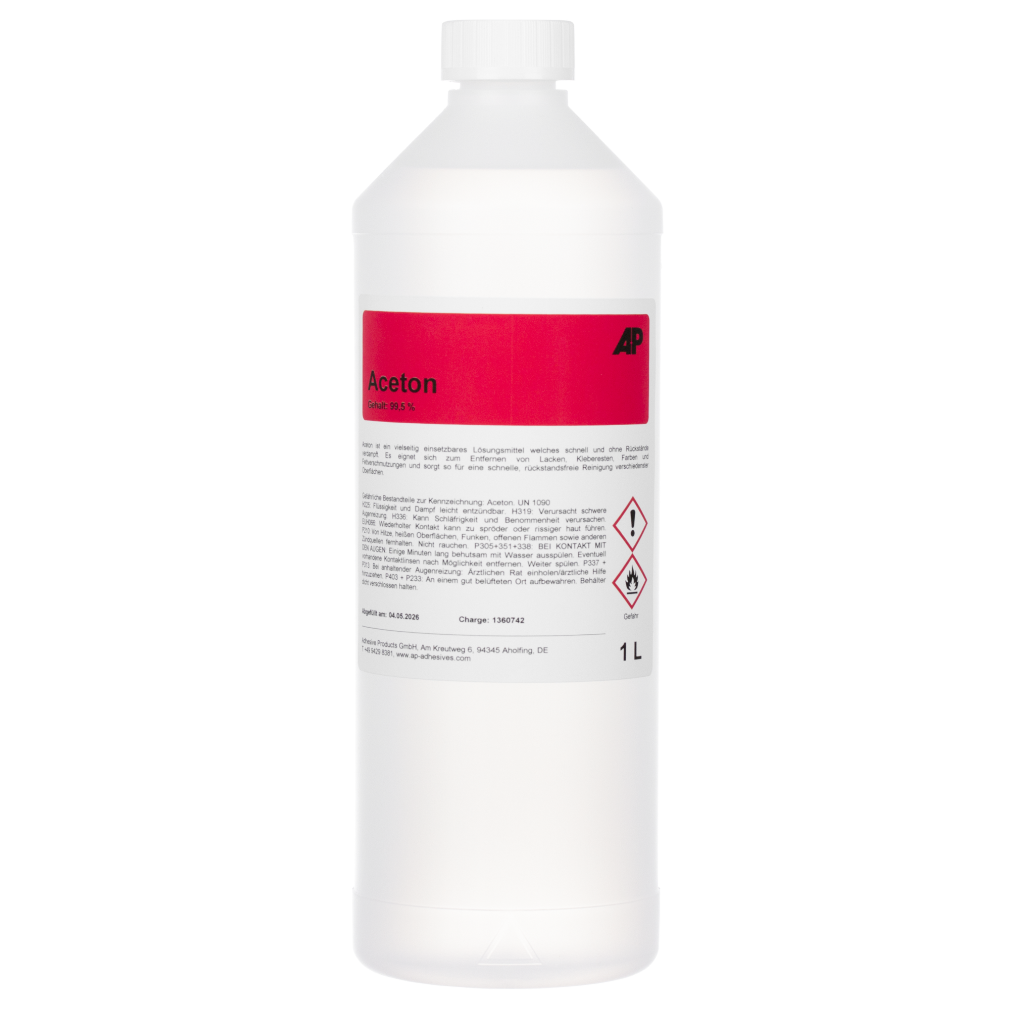 Acetone 99.5% (1 L) | Solvent, Thinner, Degreaser & Cleaner